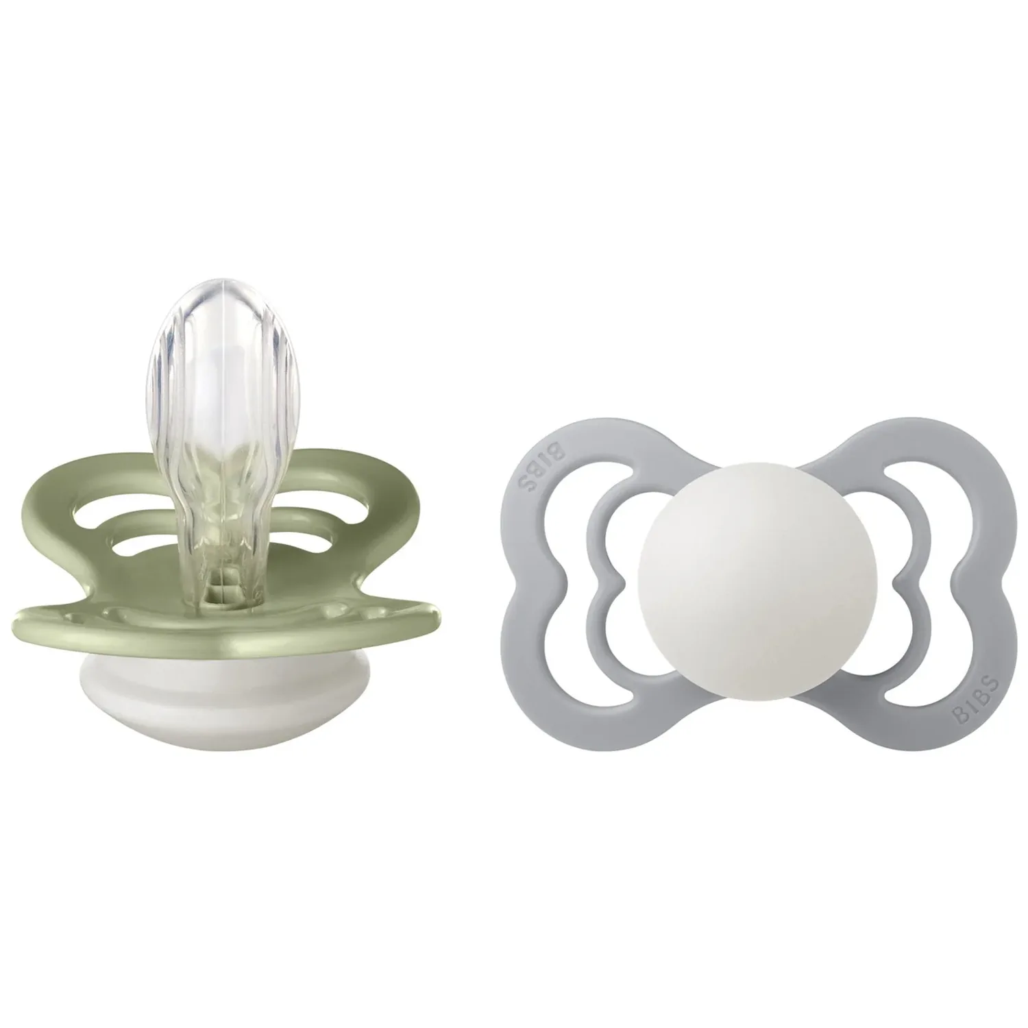 2 sucettes Supreme symétriques Glow Sage / Cloud Bibs 6-18 mois Lot de 2 sucettes Bibs Supreme symétriques Glow Sage / Cloud pour bébé de 6 à 18 mois
