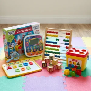 Jeux éducatifs : abaque, lettres et cubes