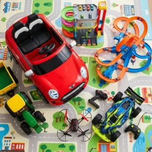 Voiture électrique, circuit et véhicules télécommandés
