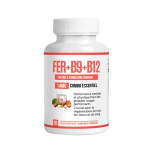 Anti-Fatigue Sanguin – Fer, Vitamine B9 & B12 (Triple Action Énergie & Sang) – AlphaVital