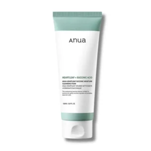 رغوة منظفة Heartleaf Succinic Moisture Cleansing Foam من Anua، بحجم 150 مل
