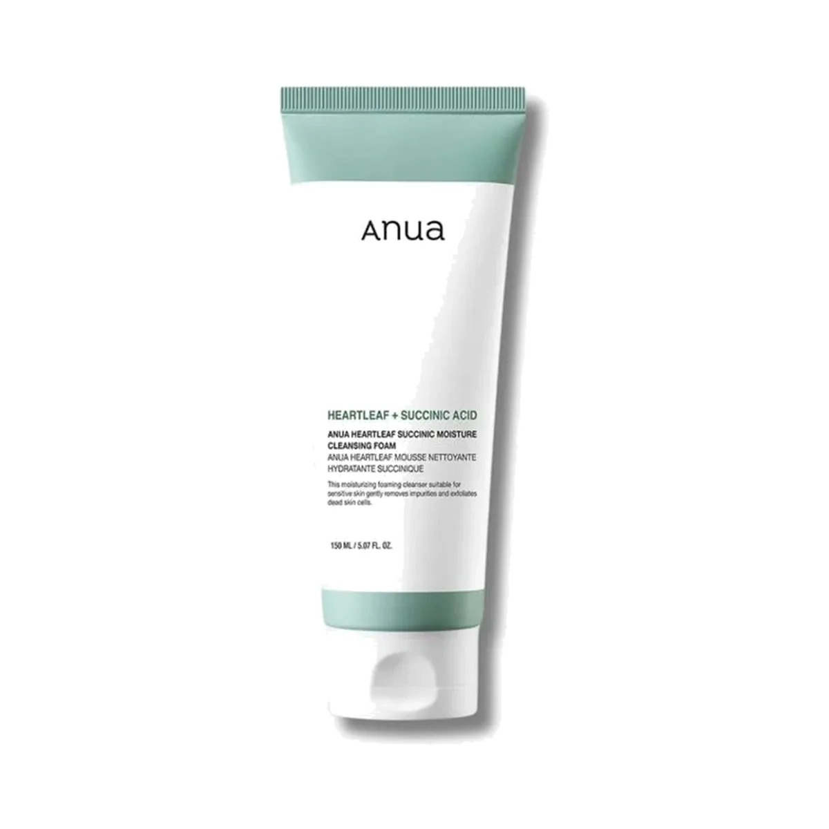 Anua Heartleaf succinic moisture cleansing foam 150ML 150 ml Mousse nettoyante Heartleaf Succinic Moisture Cleansing Foam Anua, 150 ml