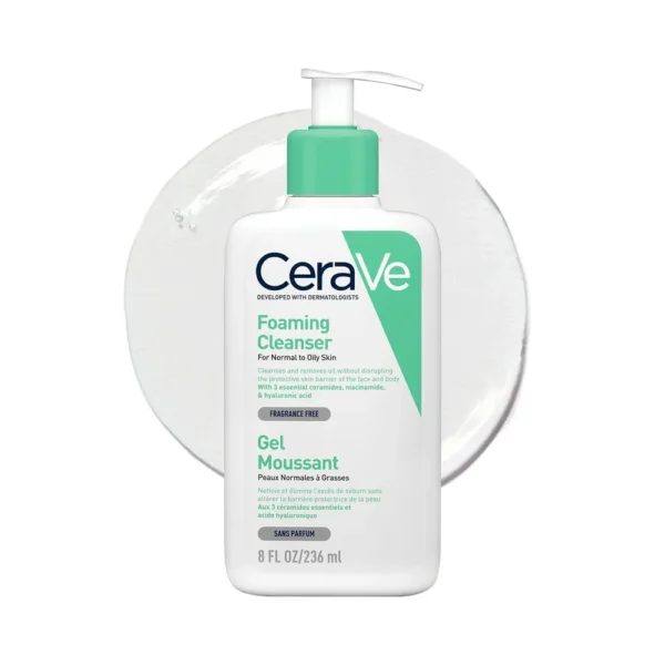 جل رغوي للبشرة العادية إلى الدهنية من CeraVe 236 مل – تفصيل