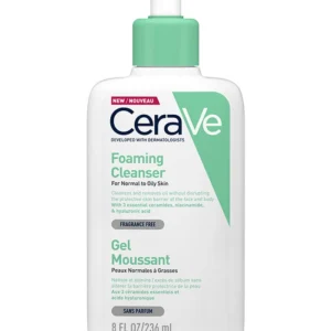 CeraVe, gel nettoyant moussant pour peaux normales à grasses, 236 ml