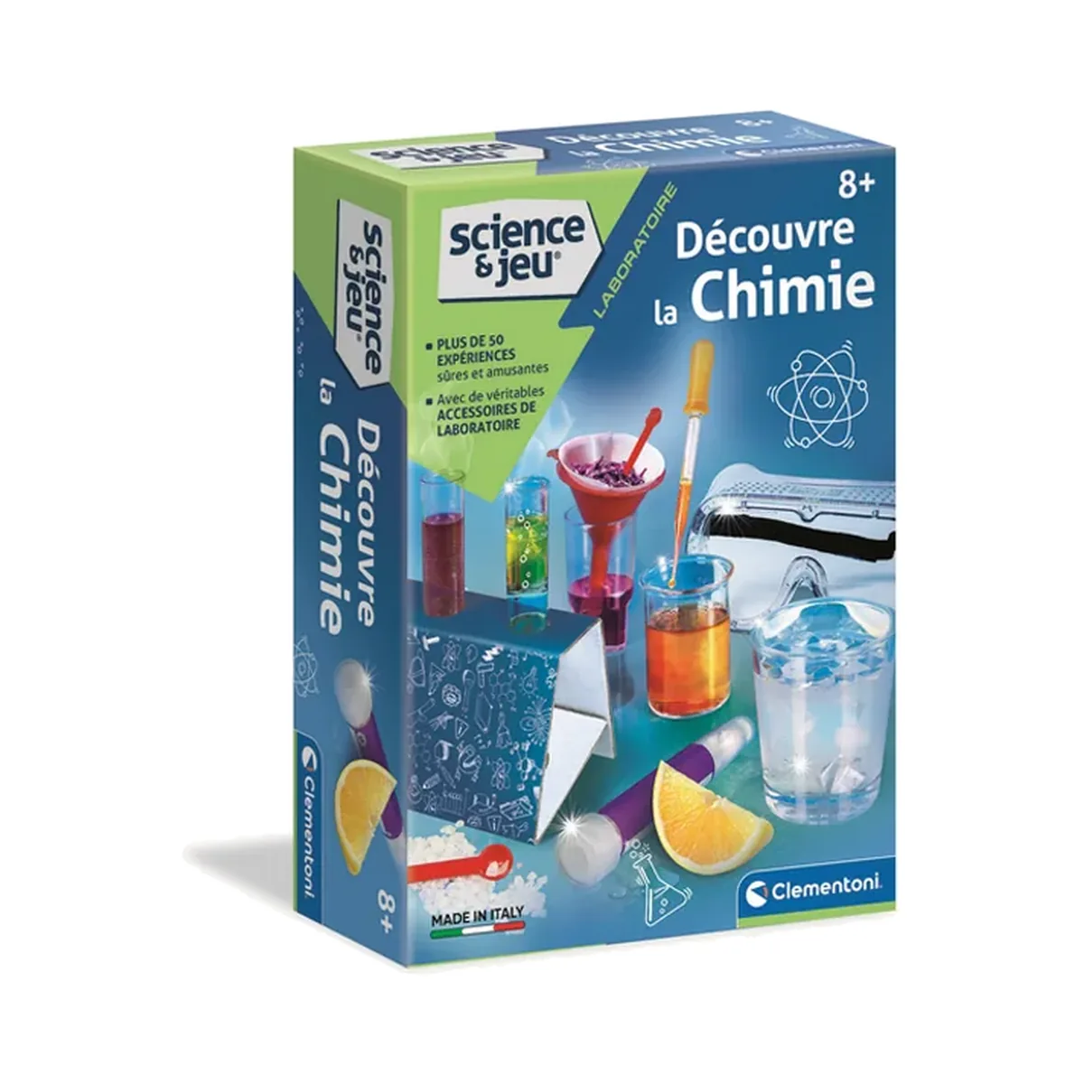 Clementoni Découvre la chimie, coffret de 60 expériences علبة Clementoni «اكتشف الكيمياء» بـ 60 تجربة – Clementoni
