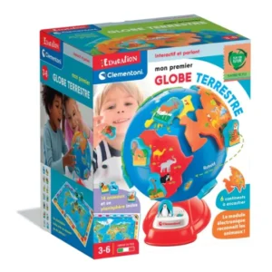 Clementoni Mon premier globe interactif, animaux et continents – Clementoni