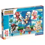 بازل Maxi Sonic من Clementoni من 24 قطعة، 62 × 42 سم – Clementoni