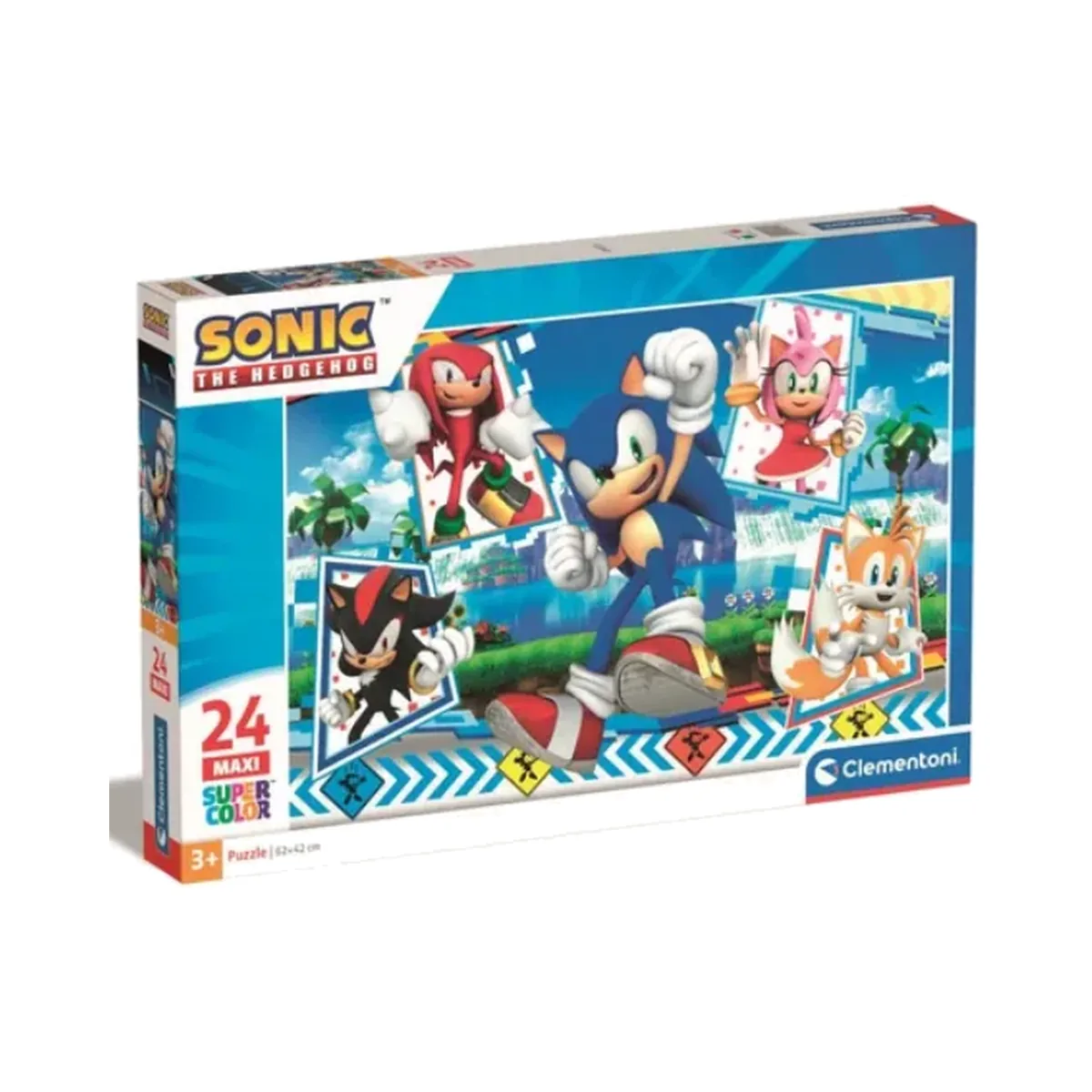 Clementoni puzzle Maxi Sonic 24 pièces, 62 x 42 cm Clementoni puzzle Maxi Sonic 24 pièces, 62 x 42 cm – Clementoni