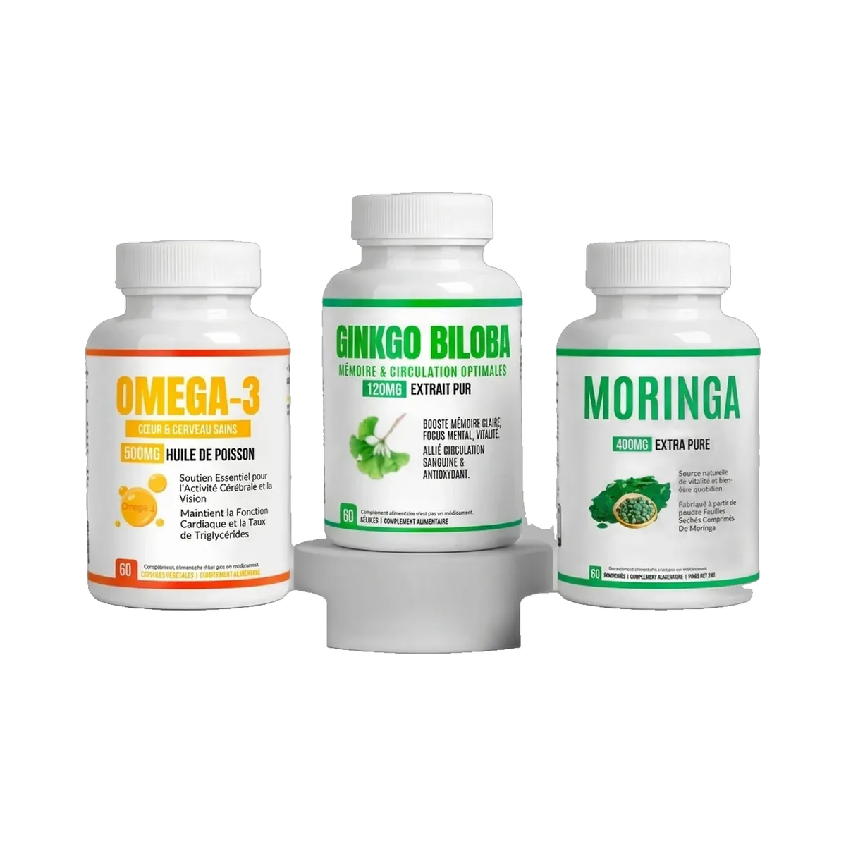 Concentration & Mémoire – Oméga 3, Ginkgo Biloba & Moringa (Soutien Cognitif) Concentration & Mémoire – Oméga 3, Ginkgo Biloba & Moringa (Soutien Cognitif) – AlphaVital