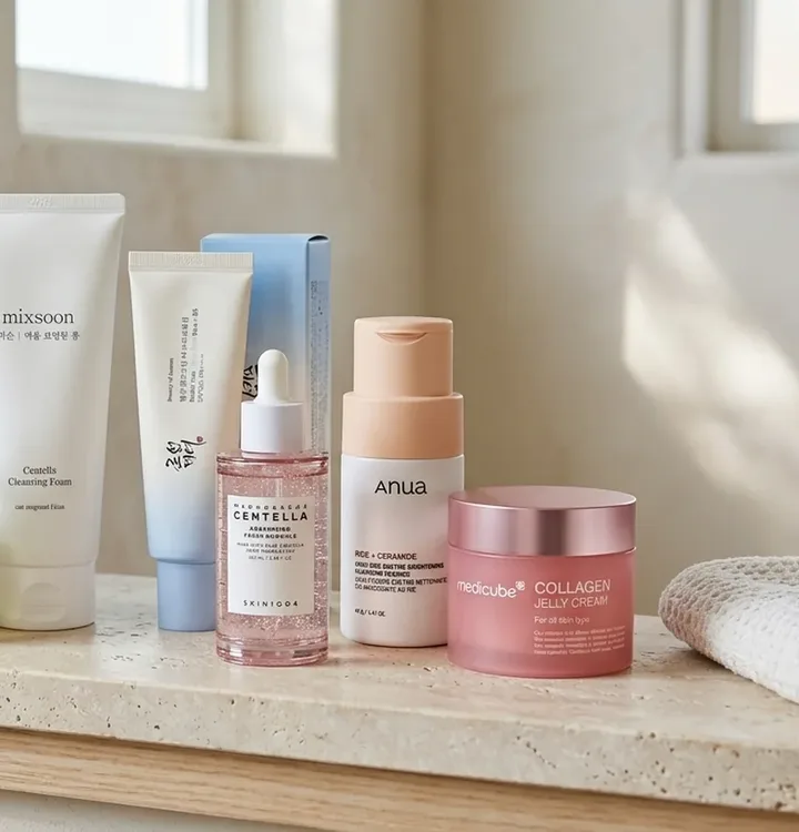 Soins coréens, sérums et crèmes