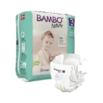 Couches Bambo Nature taille 3 (4-8 kg) 52 couches – vue trois-quarts