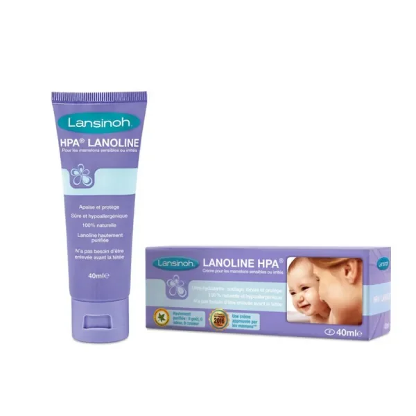 Crème à la lanoline HPA Lansinoh soin mamelons 40 ml – emballage