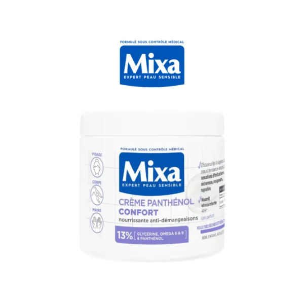 Crème Panthenol Confort Mixa 400 ml كريم Mixa Panthenol Confort للوجه والجسم سعة 400 مل