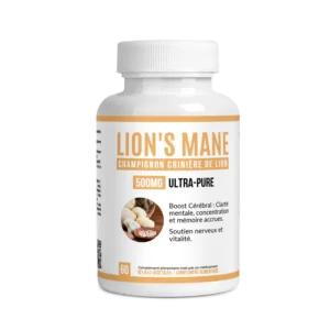 Crinière de Lion (Lion’s Mane) 500 mg – Le Nootropique Naturel pour la Mémoire et la Clarté Mentale – AlphaVital