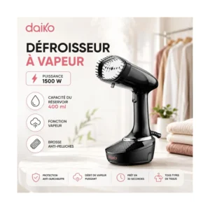 Daiko Aerion FRP4203K, défroisseur vapeur 1500 W 400 ml – Daiko