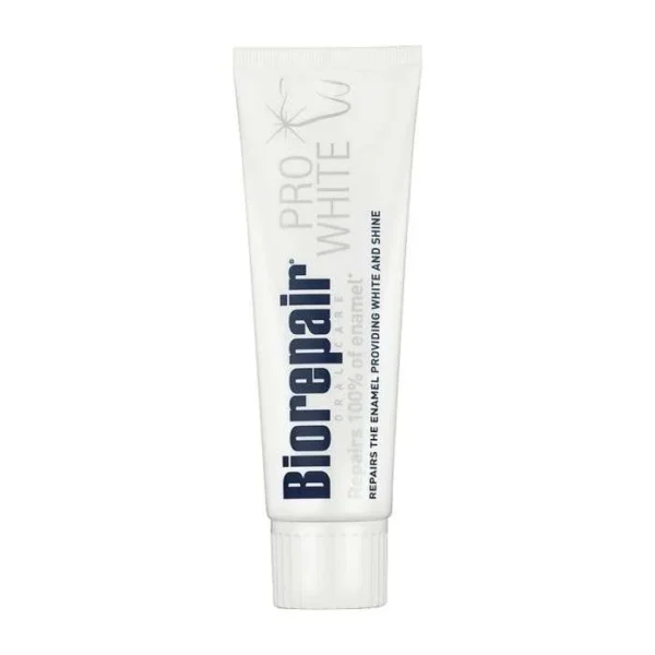 معجون أسنان Pro White من Biorepair 75 مل – منظر أمامي