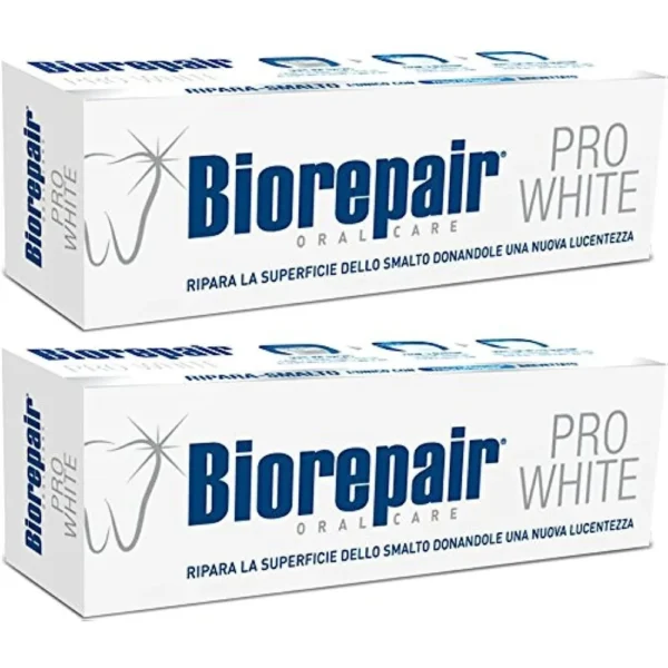 معجون أسنان Pro White من Biorepair 75 مل – منظر أمامي