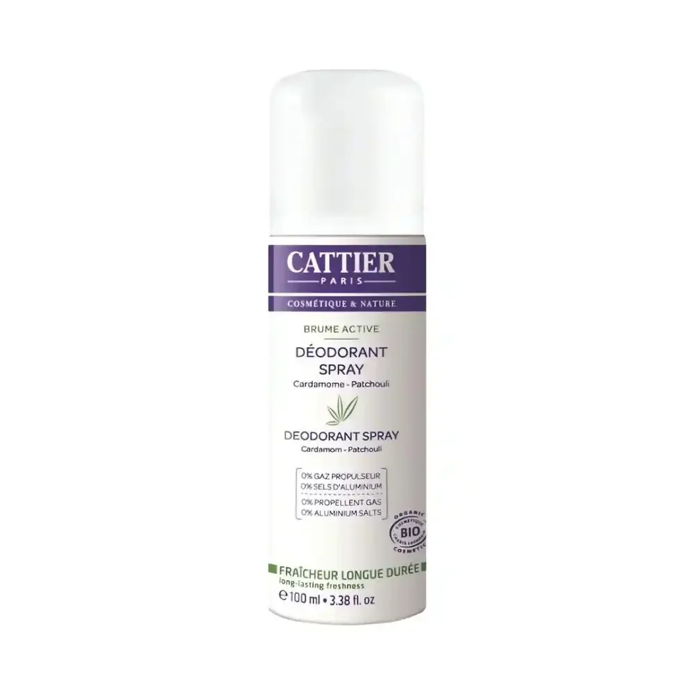 Déodorant spray Brume Active Cattier 100 ml Déodorant spray Brume Active Cattier 100 ml – Cattier
