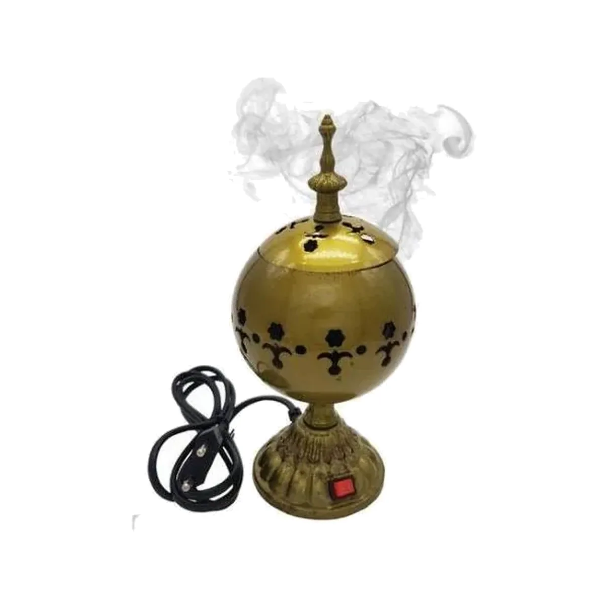 Encensoir électrique bronze, modèle boule ajourée مبخرة كهربائية برونزية كروية مثقّبة