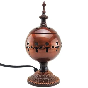 Encensoir électrique en métal cuivré, modèle boule