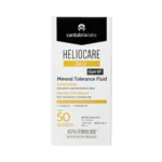 Flacon de 50 ml du fluide Heliocare 360° Mineral Tolerance SPF 50 de Cantabria Labs