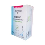 Deux sachets de 180 pads de coton bio Gilbert, rectangles de 8 x 10 cm