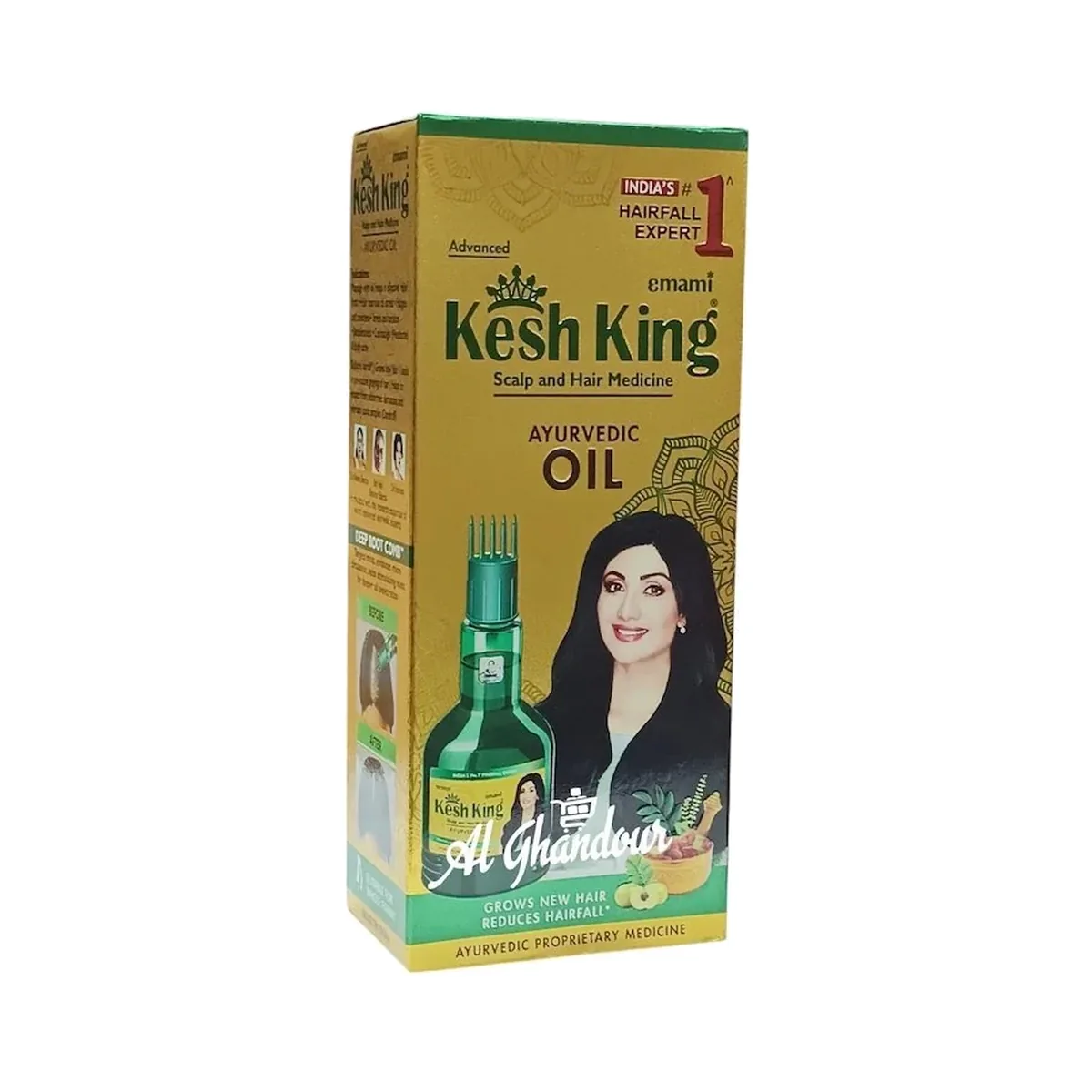 Huile ayurvédique pour cheveux Kesh King 100 ml Huile ayurvédique pour cheveux Kesh King 100 ml avec peigne applicateur