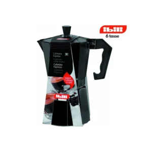 Ibili Bahia Black, cafetière italienne 6 tasses 300 ml – Ibili
