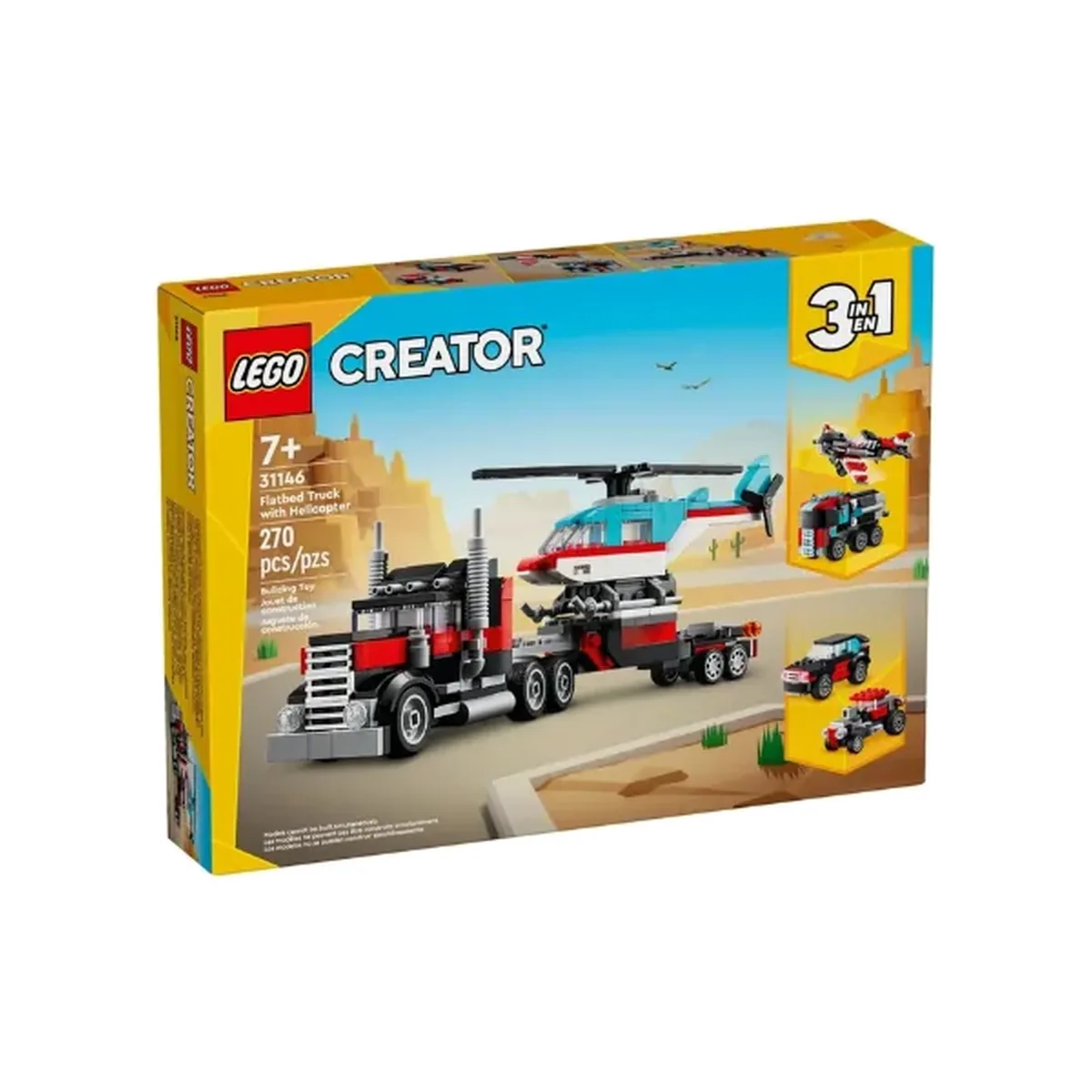 LEGO Creator 3-en-1 31146 Le camion remorque avec hélicoptère LEGO Creator 3 في 1 رقم 31146 الشاحنة المقطورة مع المروحية – LEGO