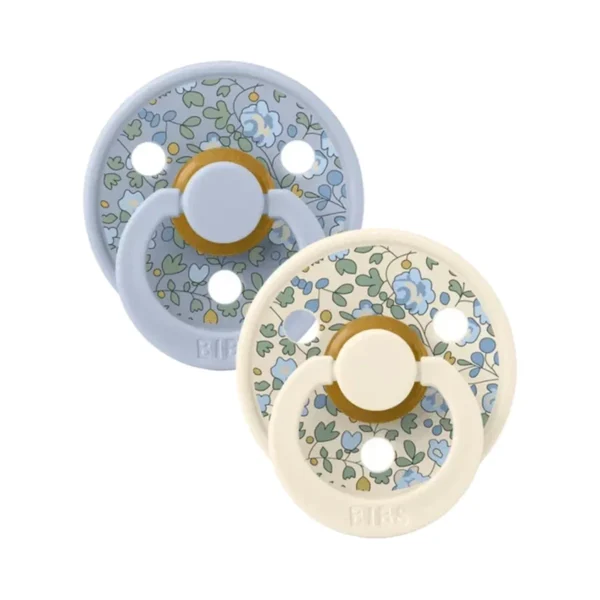 Lot de 2 sucettes Eloise Dusty Blue Mix Bibs 6-18 mois – vue de face