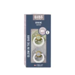 Lot de 2 sucettes Bibs symétriques Glow Sage / Cloud pour bébé de 0 à 6 mois