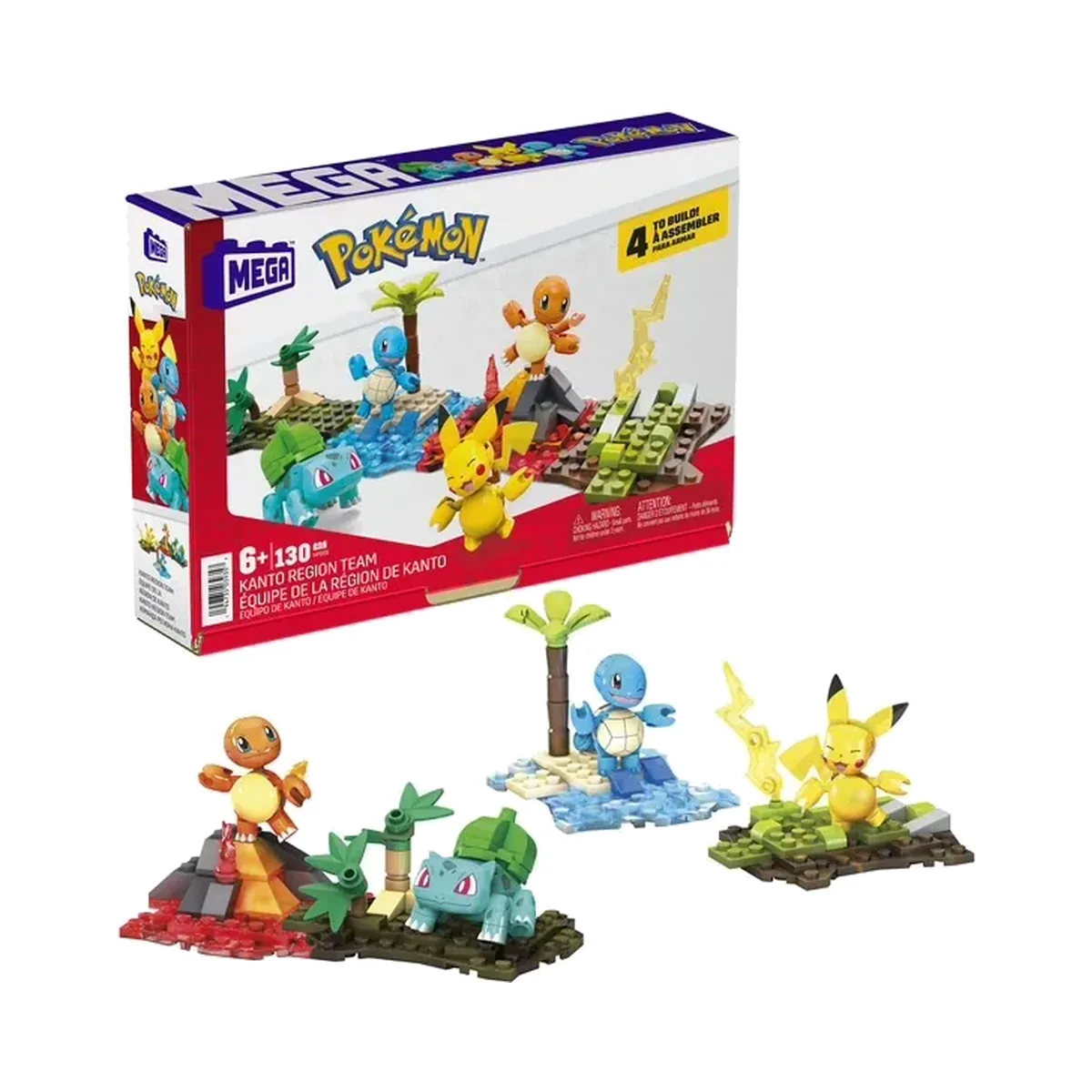 Mega Pokémon équipe de la région de Kanto à construire, 130 briques Mega Pokémon équipe de la région de Kanto à construire, 130 briques – Mega