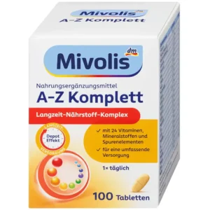 Multivitamines AZ Dépôt Complet Mivolis 100 comprimés – Mivolis