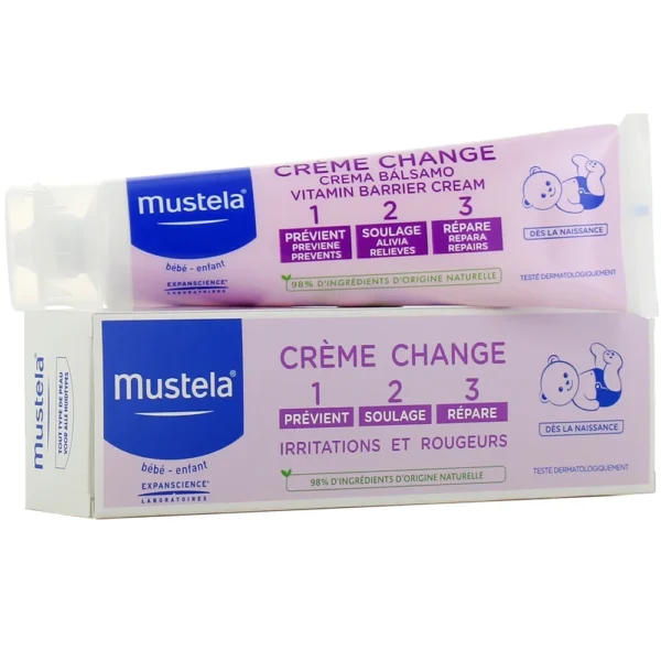 كريم تغيير الحفاضات بالفيتامينات من Mustela 100 مل – العبوة