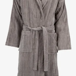 Peignoir Tibro gris, coton velours, tailles S/M et L/XL – JYSK