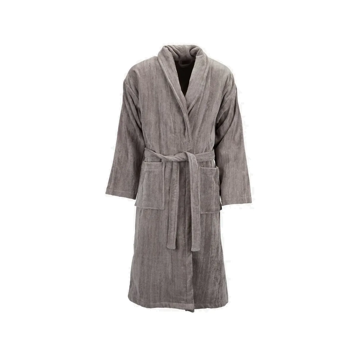 Peignoir Tibro gris, coton velours, tailles S/M et L/XL Peignoir Tibro gris, coton velours, tailles S/M et L/XL – JYSK