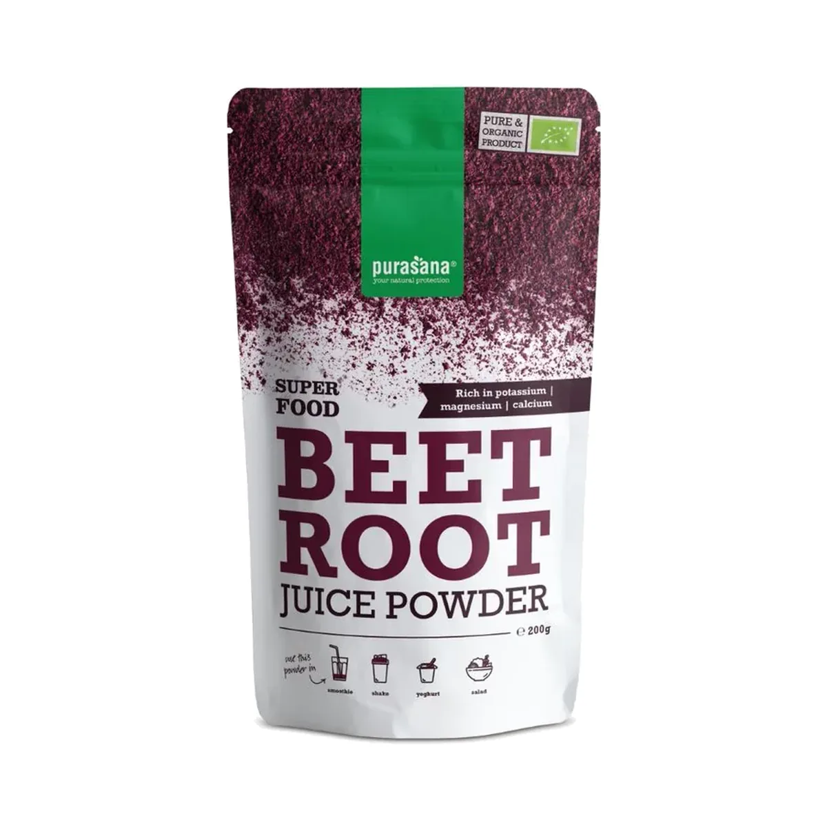 Poudre de jus de betterave rouge Purasana 200 g مسحوق عصير الشمندر الأحمر من Purasana 200 غ – Purasana