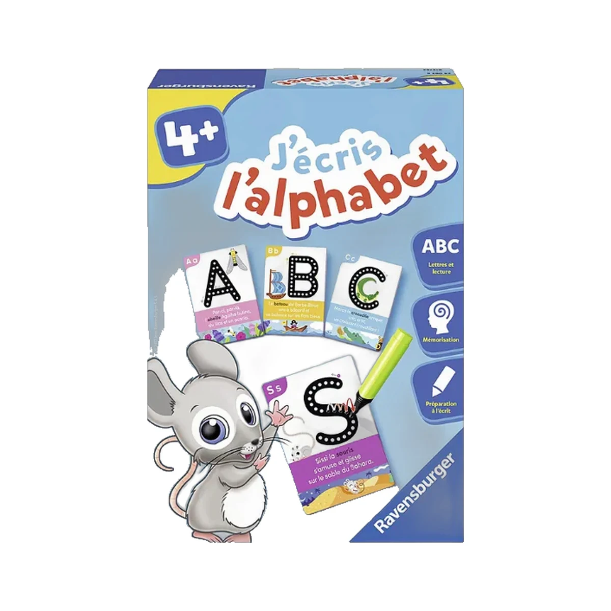 Ravensburger J'écris l'alphabet 26 cartes pochoirs dès 4 ans Ravensburger J'écris l'alphabet 26 cartes pochoirs dès 4 ans – Ravensburger