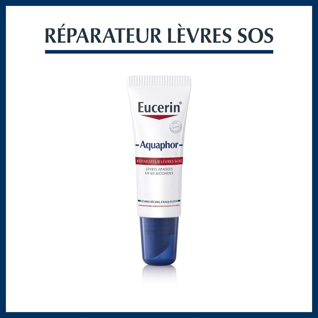 Réparateur lèvres SOS Aquaphor Eucerin 10 ml Tube de 10 ml du réparateur lèvres SOS Aquaphor d'Eucerin