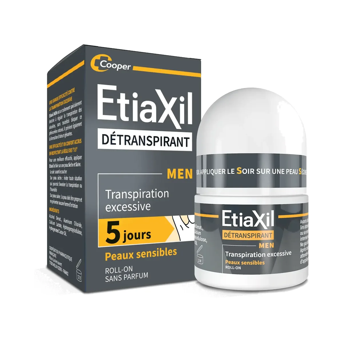 Roll-on détranspirant Men peaux sensibles Etiaxil 15 ml رول-أون Etiaxil Men مضاد للتعرق للبشرة الحساسة 15 مل