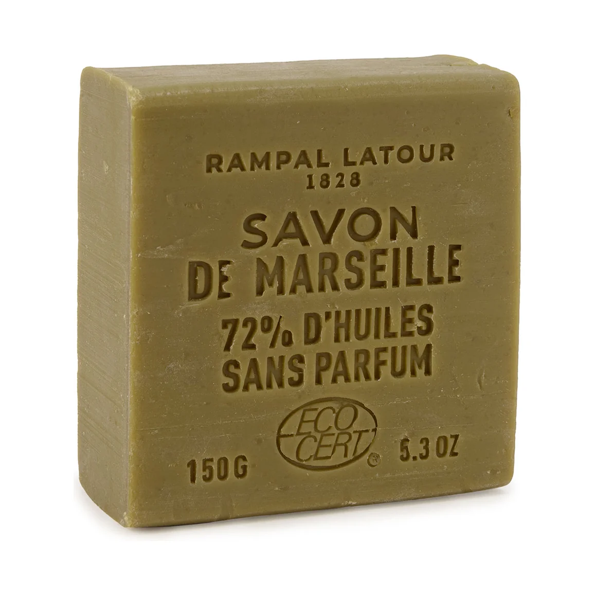 Savon de Marseille carré vert Rampal Latour 150 g مكعب صابون مرسيليا أخضر Rampal Latour بوزن 150 غ