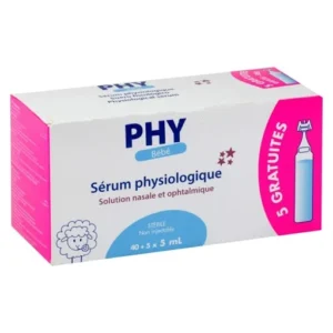 Sérum physiologique bébé PHY Gilbert 40 x 5 ml – Gilbert