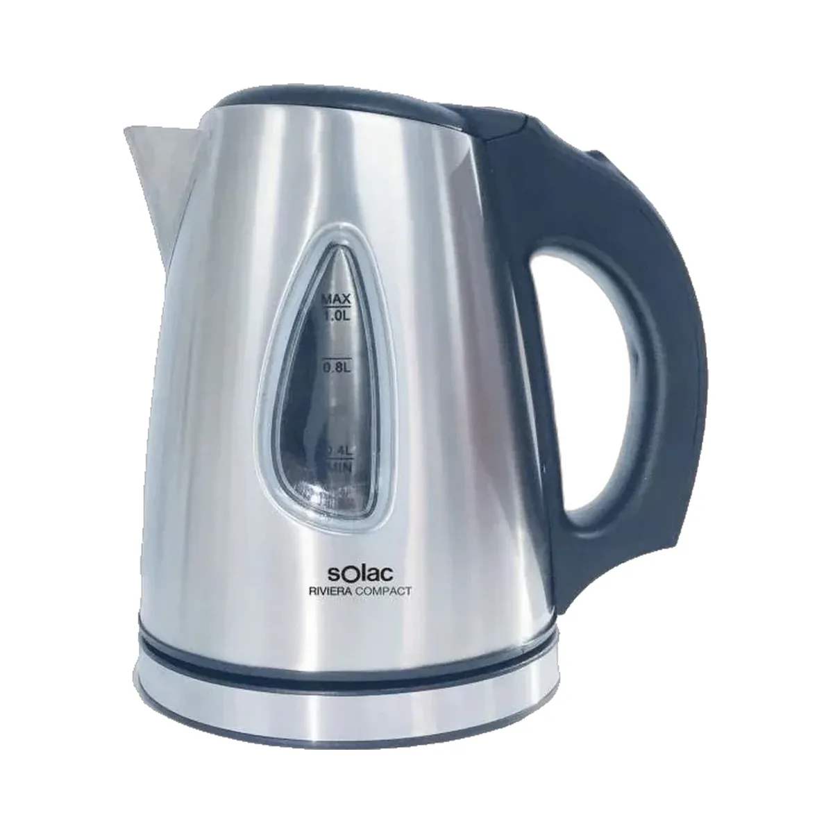 Solac Riviera Compact, bouilloire inox 1 L 1600 W Solac Riviera Compact, bouilloire inox 1 L 1600 W – Solac