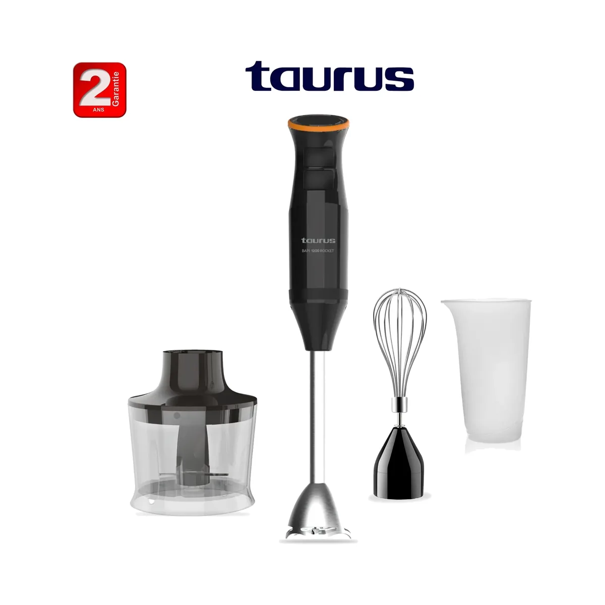 Taurus BAPI 1200 Rocket Plus, mixeur plongeant inox 1200 W 3 en 1 Taurus BAPI 1200 Rocket Plus, mixeur plongeant inox 1200 W 3 en 1 – Taurus