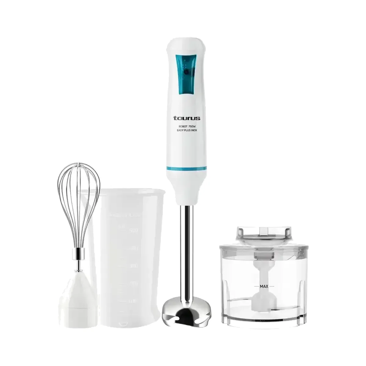 Taurus Robot 750 Easy Plus, mixeur plongeant inox 750 W, blanc Taurus Robot 750 Easy Plus, mixeur plongeant inox 750 W, blanc – Taurus