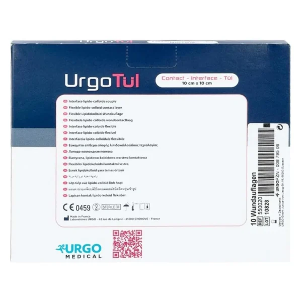 شاش دهني Urgotul 10 × 10 سم من Urgo – منظر خلفي