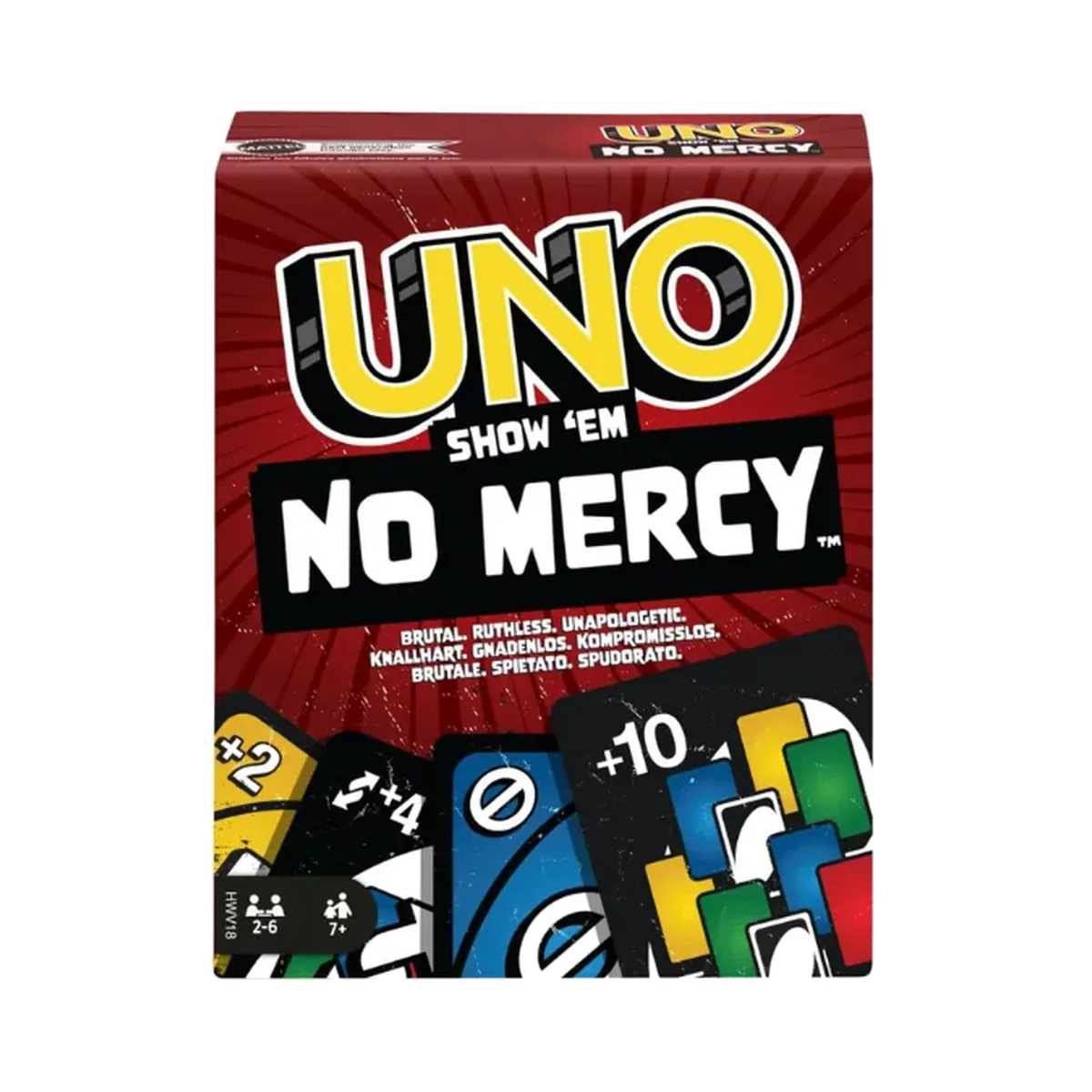 UNO No Mercy Mattel jeu de cartes avec 56 cartes supplémentaires UNO No Mercy Mattel jeu de cartes avec 56 cartes supplémentaires – Mattel Games